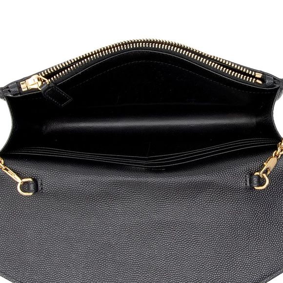 Saint Laurent Matelasse Grain de Poudre Monogram Envelope Chain Wallet - Picture 6 of 14